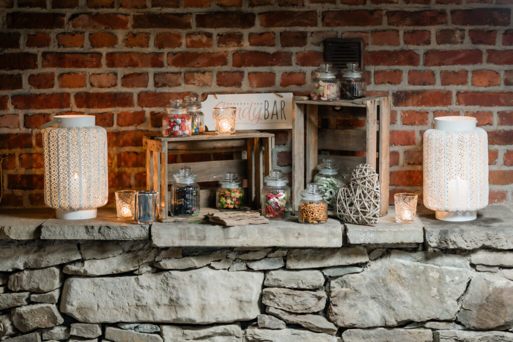Candy Bar auf der Hochzeit vom schloss Linnep